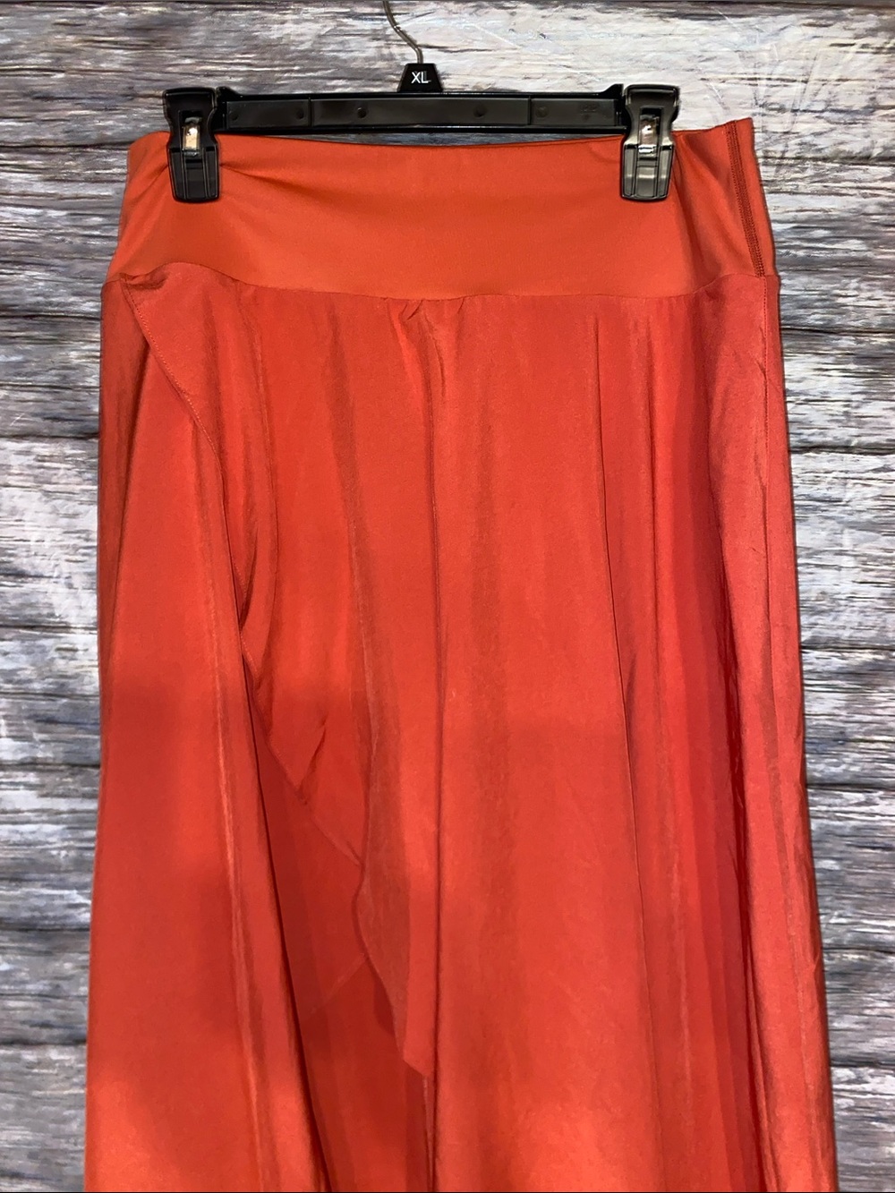 HALARA High-Low Ruffle Skirt in Rust - Picture 6 of 10